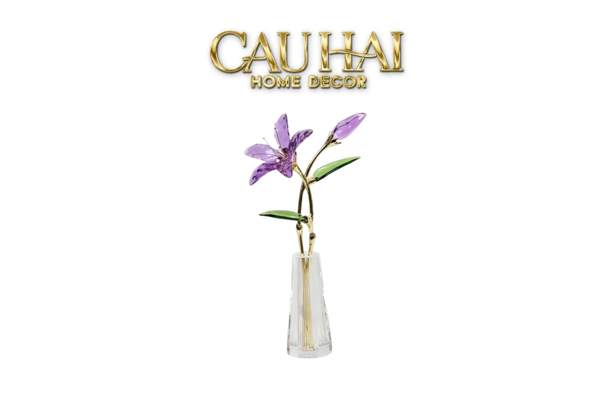 Bình Hoa Pha Lê Lys de Cristalleries Éclosion Violet H29