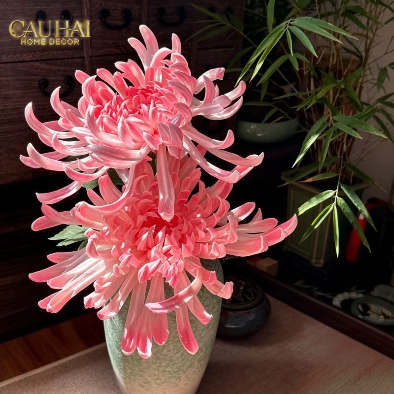 Cành Hoa Cúc Đại Đoá Vienna - Red / Yellow / Pink-Hoa Lụa-Đối tác tại Trung Quốc theo từng đơn đặt hàng-CẬU HAI HOME DECOR