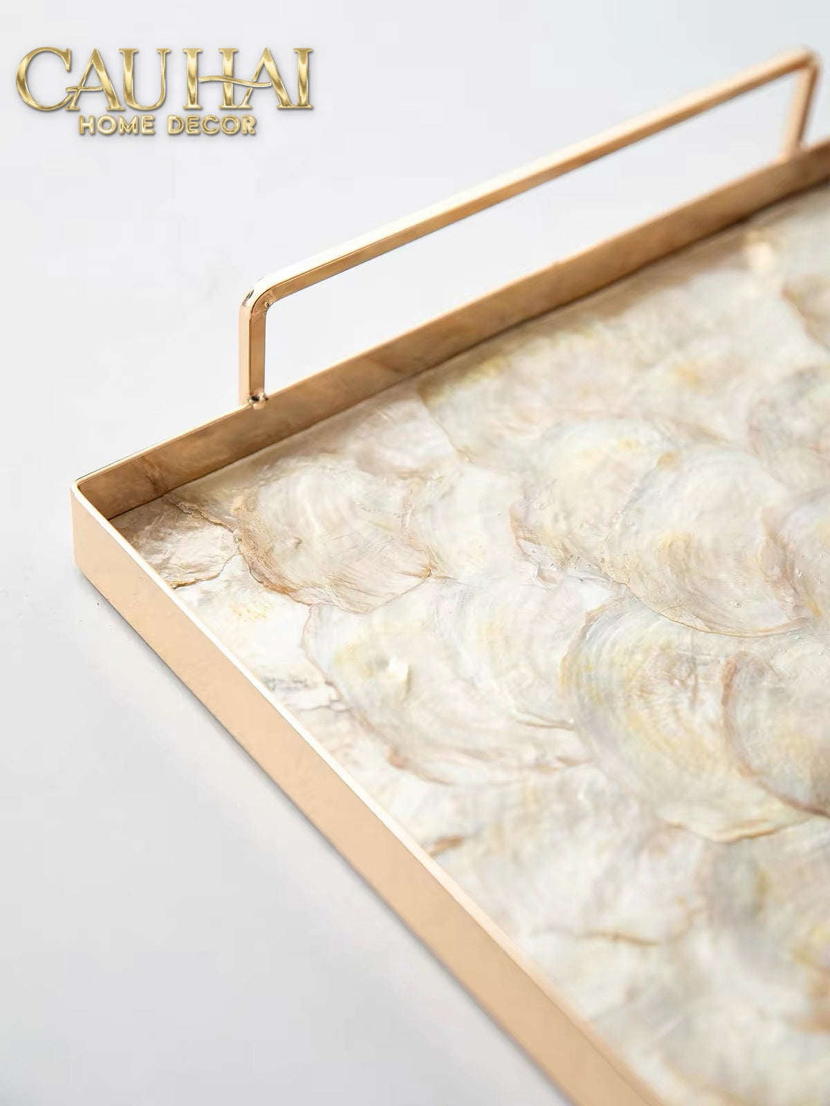 Maison Couture - Khay Chữ Nhật Xà Cừ -  Plateau Perle Céleste Celestial Pearl Serving Tray 30*40