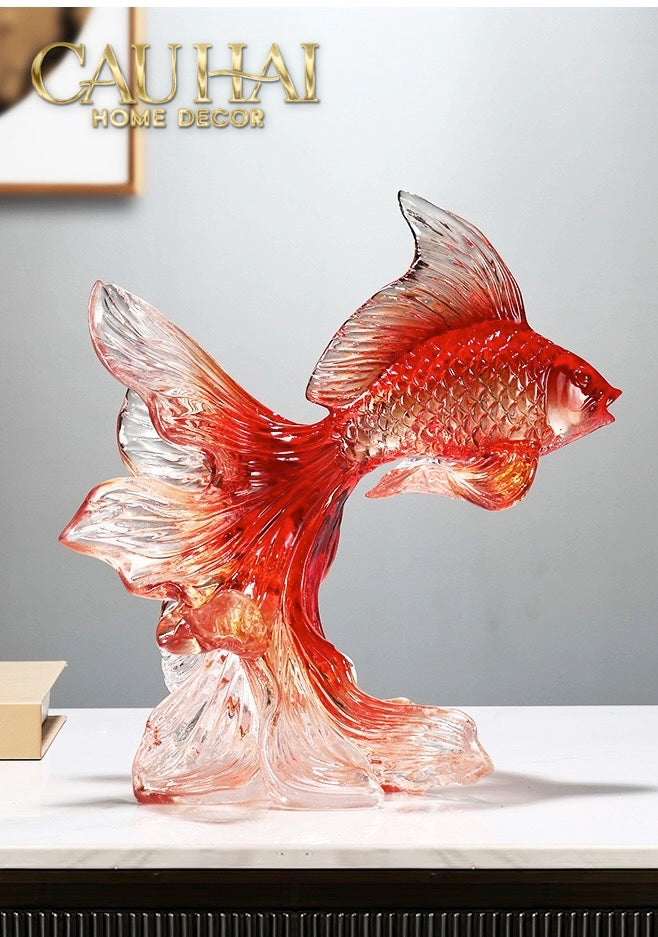 Set Tượng Resin Song Ngư Vượng Phát – Rubis Élégance