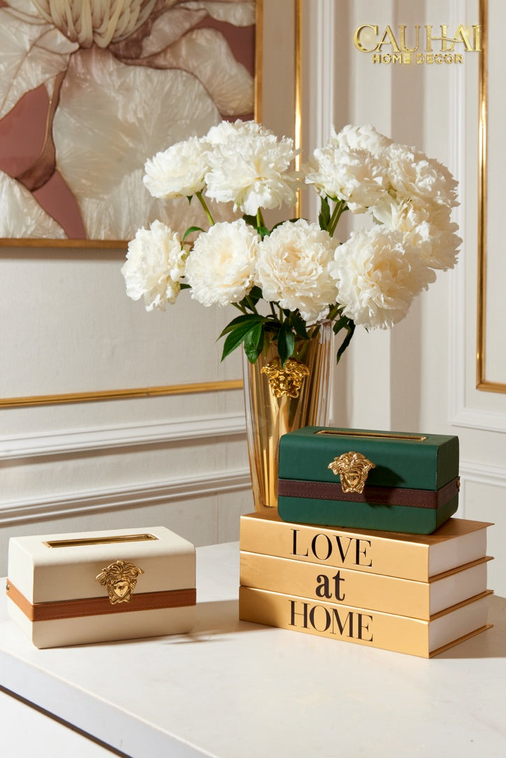Lux Veridant Leather Tissue Box - Medusa Spéciale Édition