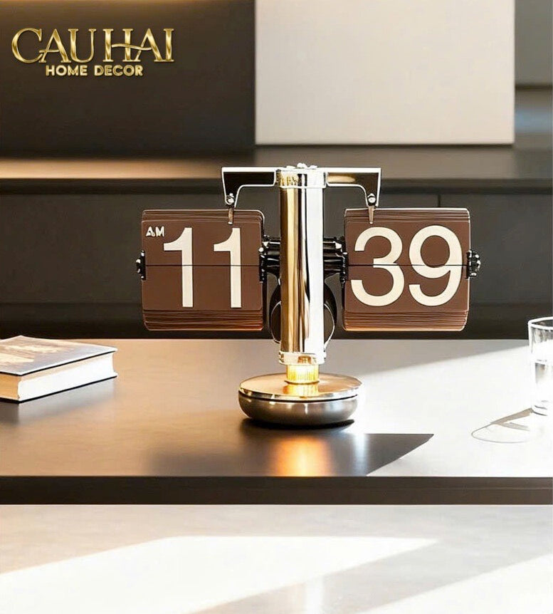 Đồng Hồ Lật & Đèn Ngủ Zénith Retro Clock & Lamp-CẬU HAI HOME DECOR