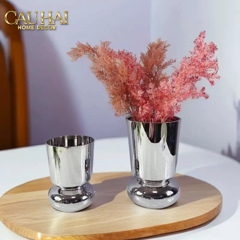 Elysian - Set 2 Bình Hoa Glassy Platinum Maison-CẬU HAI HOME DECOR