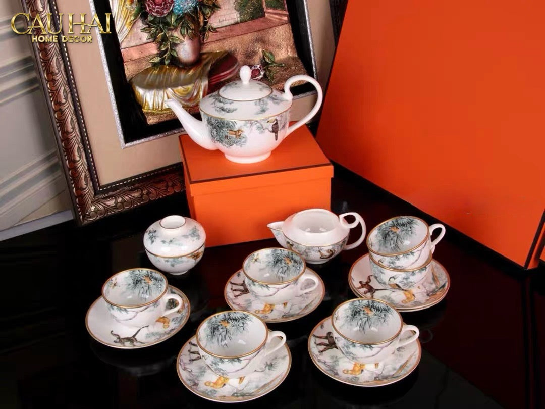 Gift Set Bình Trà Dynasty Jungle 15Pcs-CẬU HAI HOME DECOR