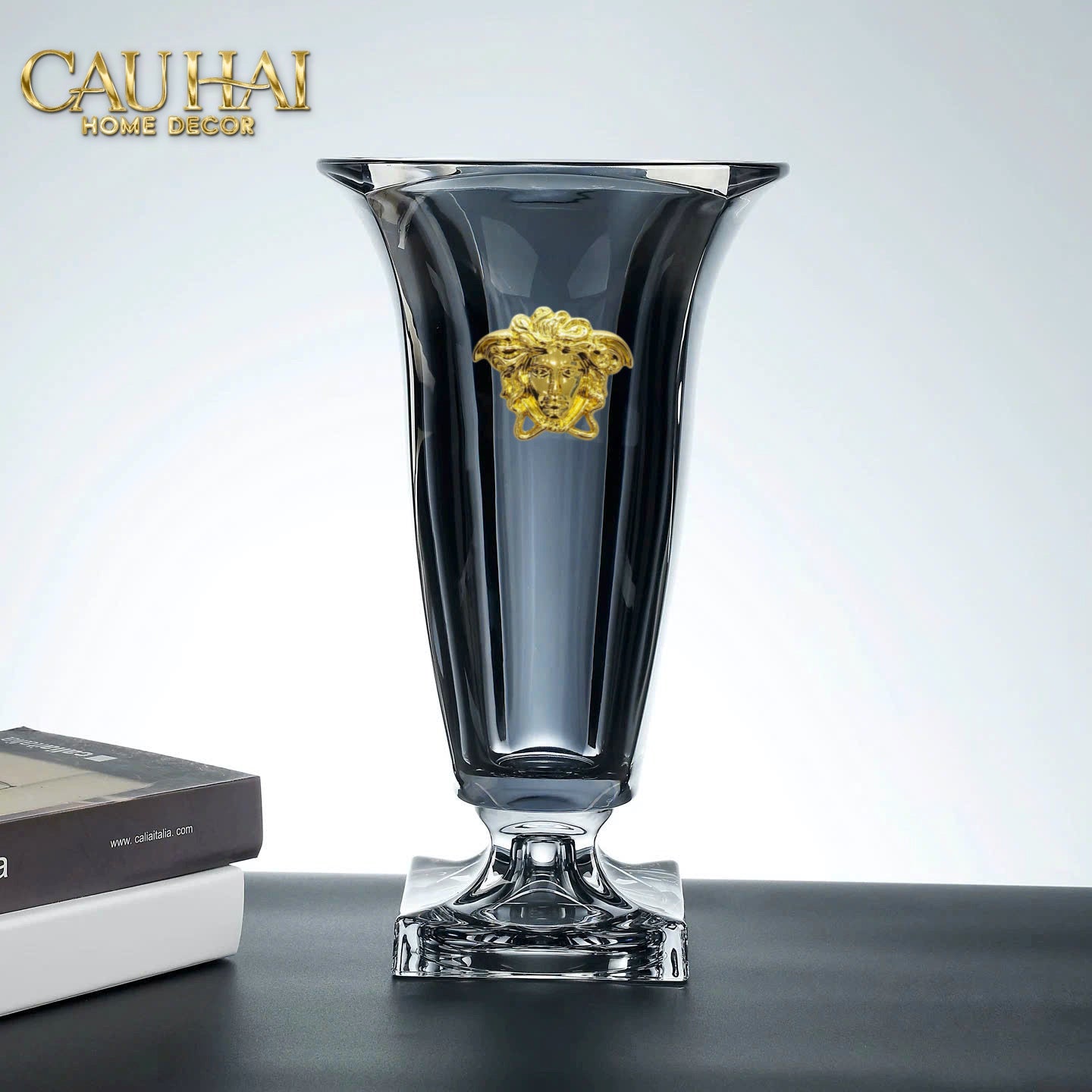 Maison Couture - Bình Hoa Pha Lê L’Atelier Medusa Midnight Goblet  Cristallerie Vase  33