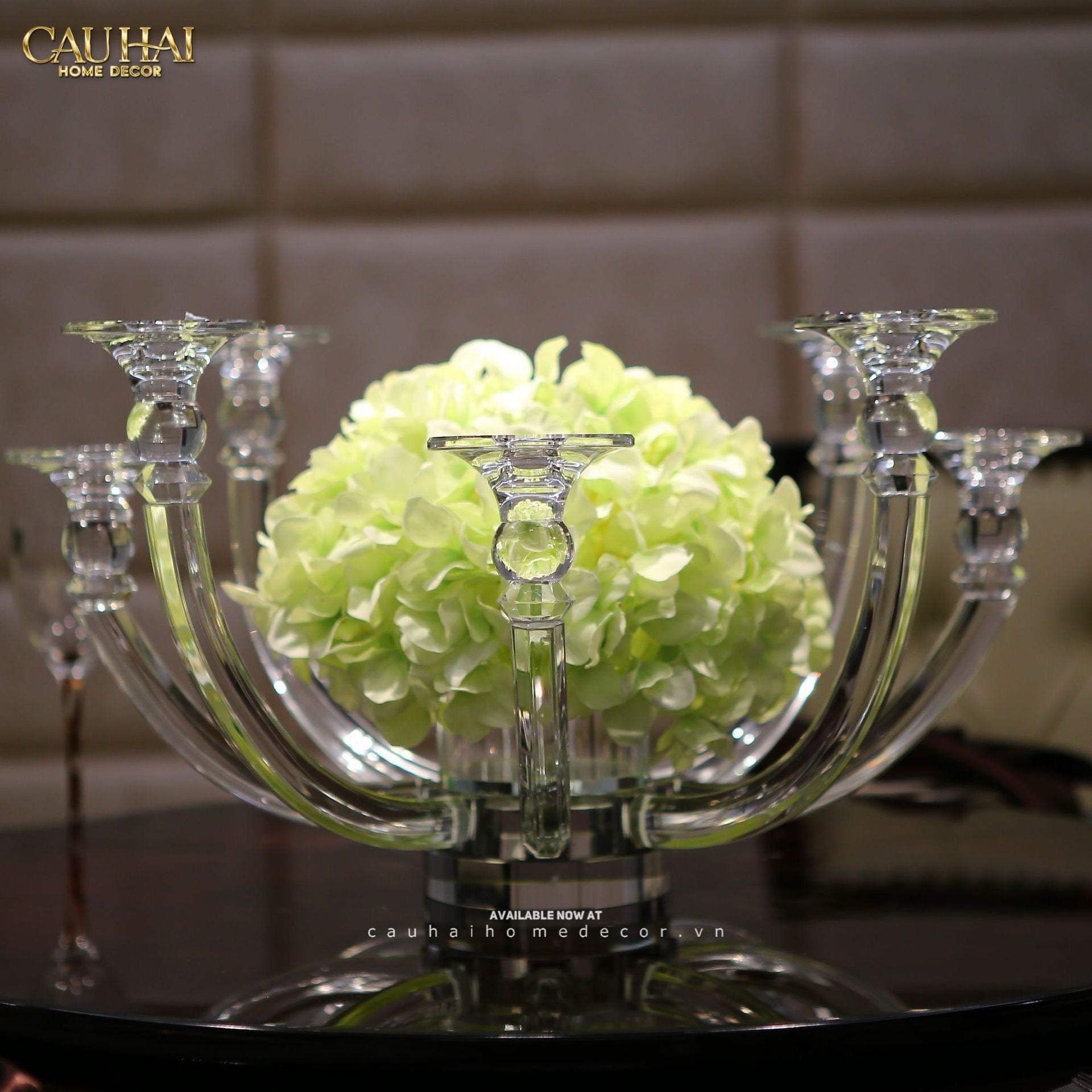 Đế Nến Bình Hoa Pha Lê Candélabre En Cristalleries H30