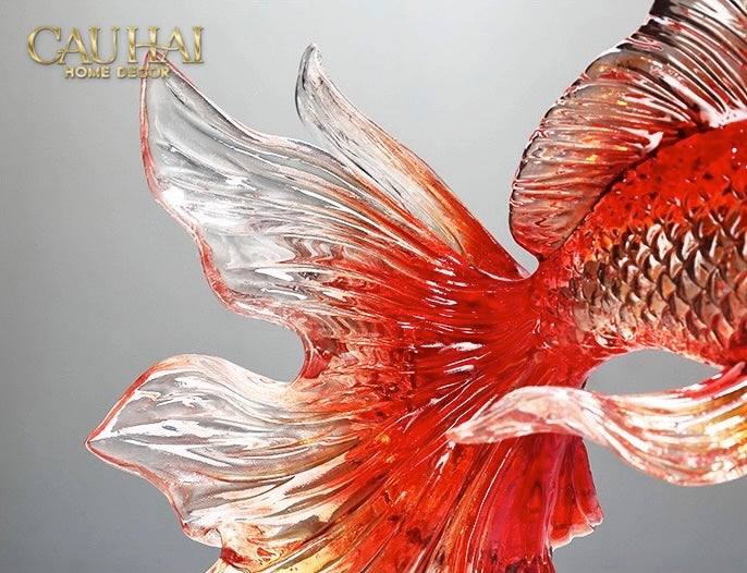 Set 2 Tượng Resin Song Ngư Vượng Phát – Fortune Koi Duo