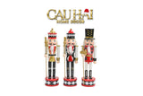 FÊTES COUTURE - SET 3 TƯỢNG   NUTCRACKER MOYENNE  ROUGE ROYAL 30CM
