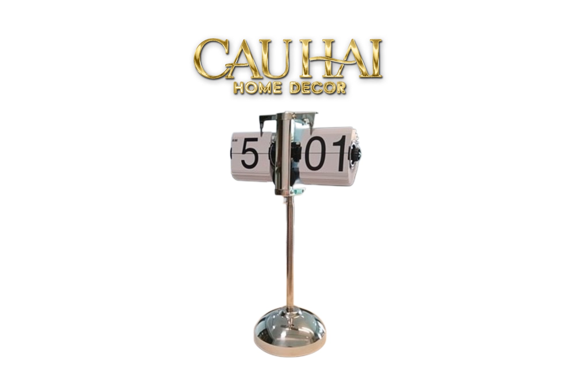 Maison Couture - Đồng Hồ Lật Chân Cao Highclass Flip Clock Retro Blanc
