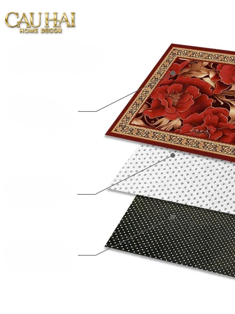 Thảm Cửa Nhung Bỉ 100X140 - Luxueux Velour Tapis Pivoine Du Palais-CẬU HAI HOME DECOR