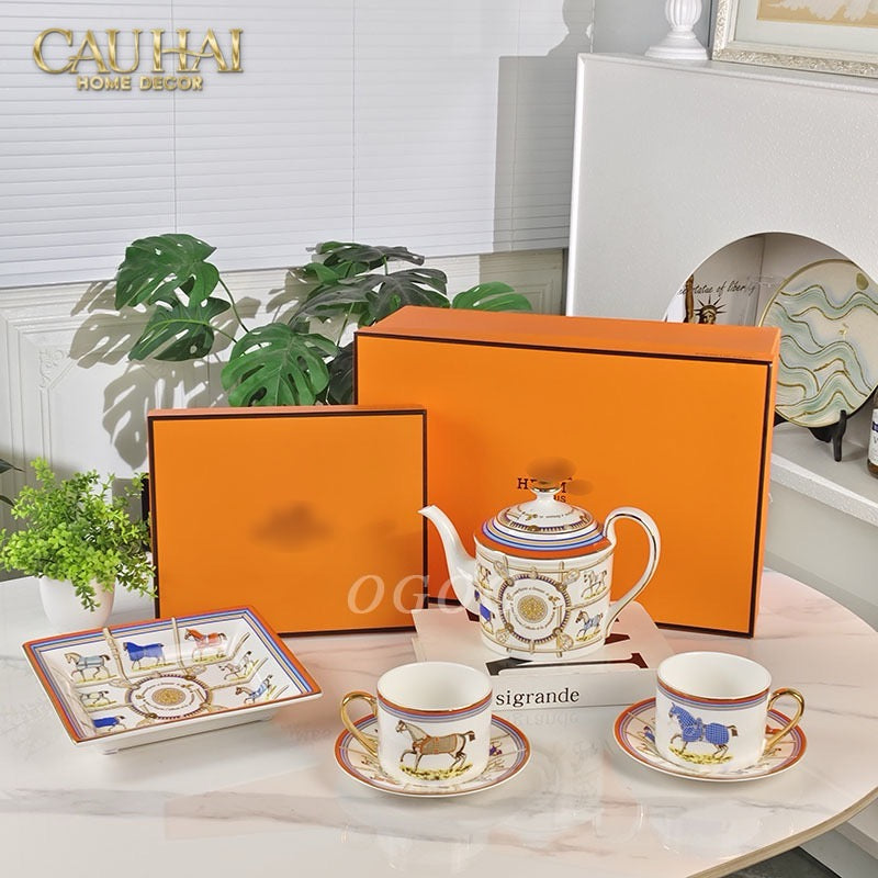 Home Couture - Set Bình Trà Her.M 9 Pcs-CẬU HAI HOME DECOR