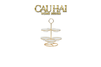 Đĩa Bánh 2 Tầng 6 Ngăn Cristalleries Le Couronne D'Or 33*28
