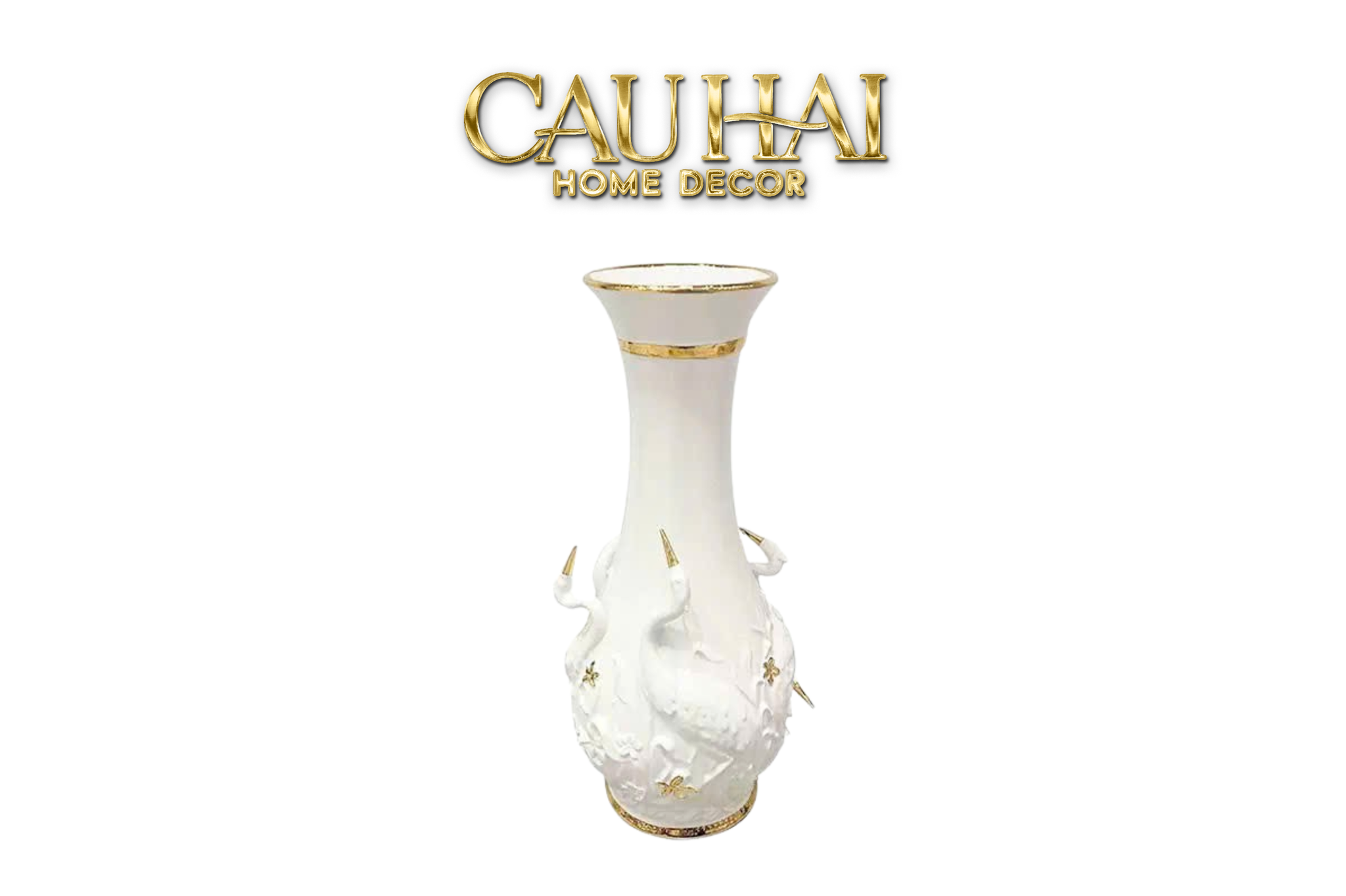 Home Couture - Bình Hoa Thiên Nga - Odette Impériale Swan Princess Vase H31-CẬU HAI HOME DECOR