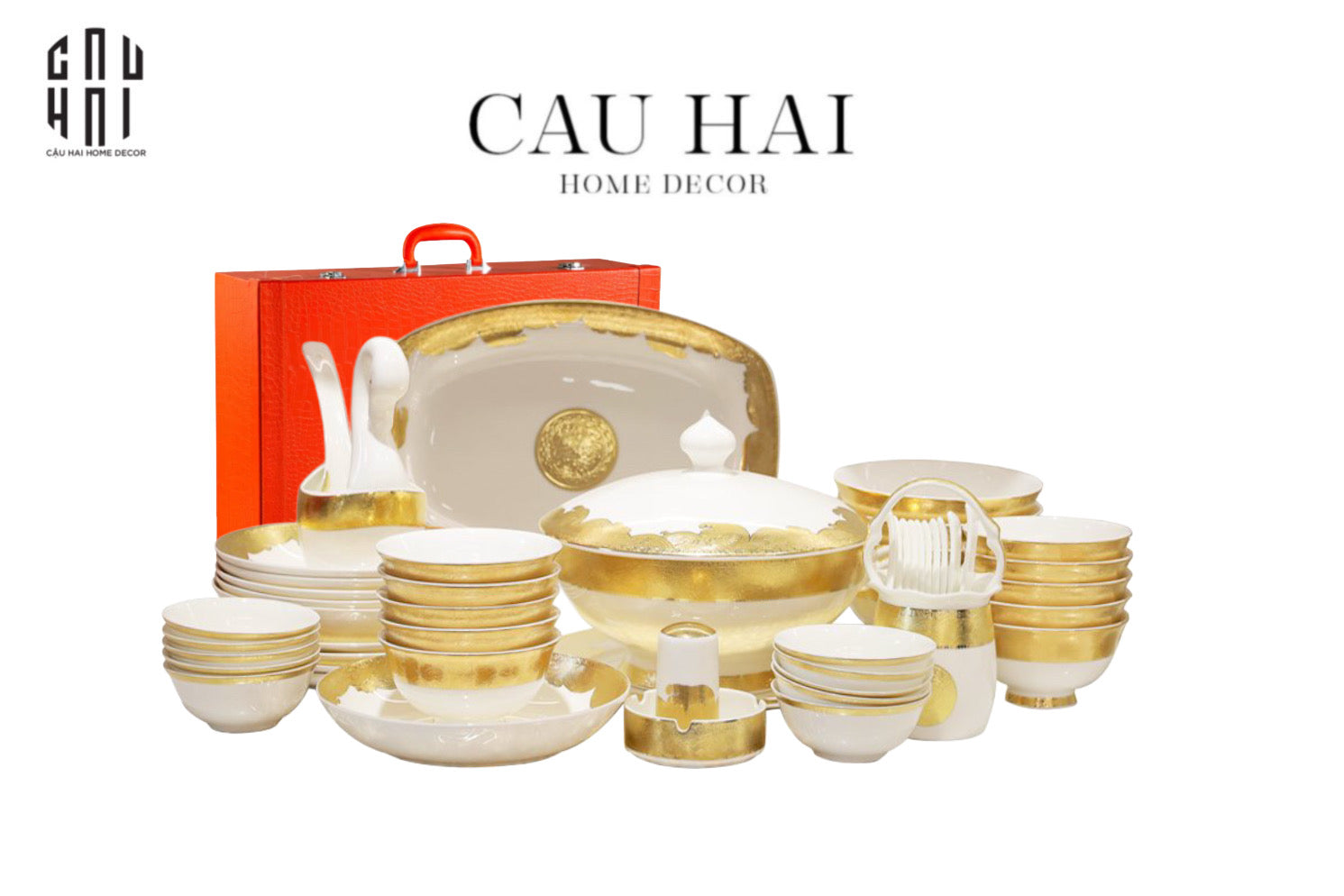 Home Couture - Set Chén Dĩa Dynasty Luxury 62Pcs