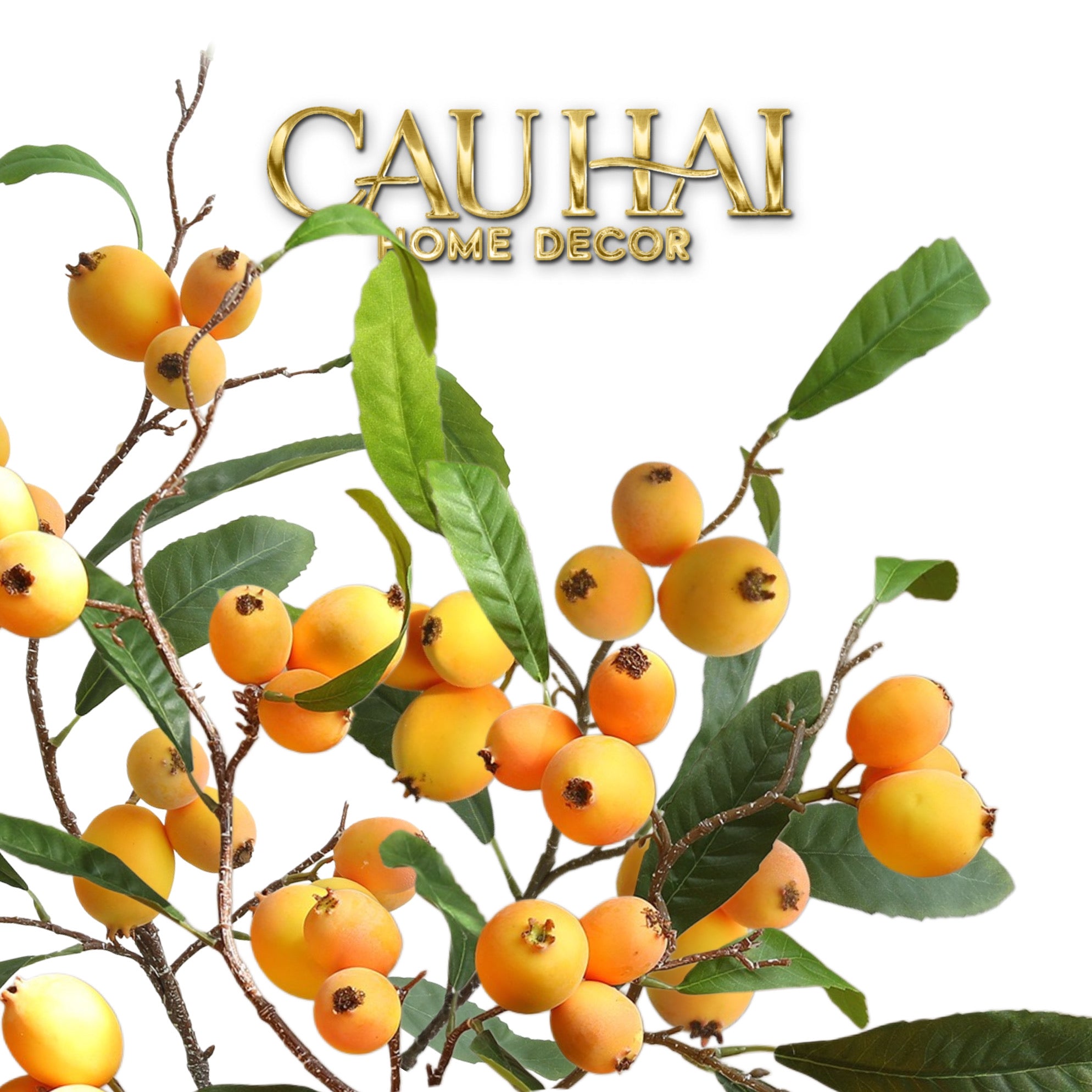 Cành Hồng Bì 105CM - CẬU HAI HOME DECOR