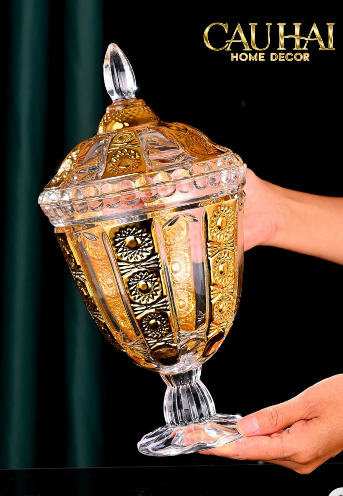 Tết Couture - Lọ Pha Lê Imperial Aureate Byzantine Crystal Vessel-CẬU HAI HOME DECOR