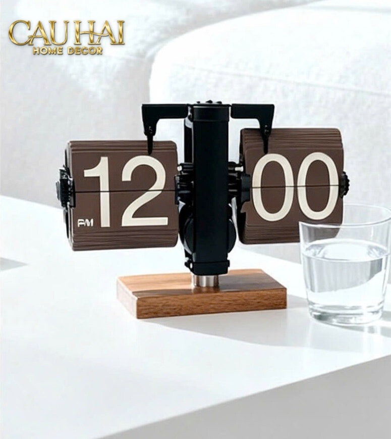 Đồng Hồ Lật & Đèn Ngủ Zénith Retro Clock & Lamp-CẬU HAI HOME DECOR