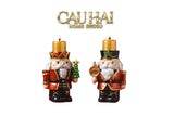 FÊTES COUTURE  - SET 2 ĐẾ NẾN PETIT NUTCRACKER JOYFUL CANDLE HOLDERS