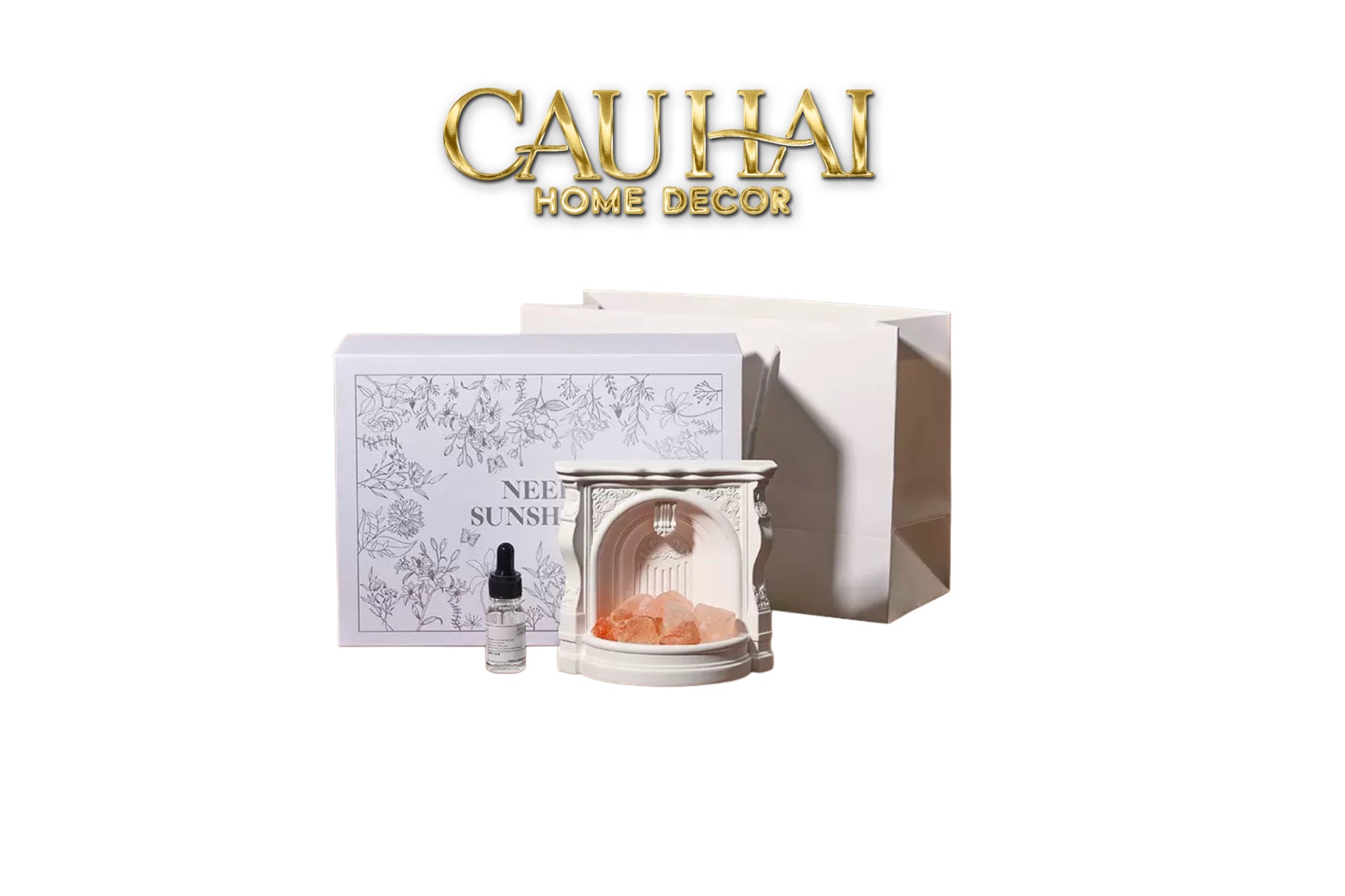 Home Fragrance - Gift Set Đèn Tinh Dầu Artermis Éternal Flame-CẬU HAI HOME DECOR