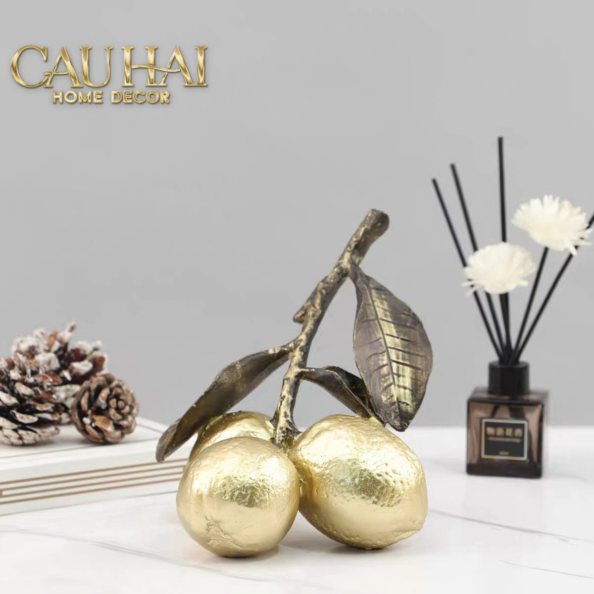 Tượng Chùm Chanh Mạ Vàng — Vermeil Citron Trois