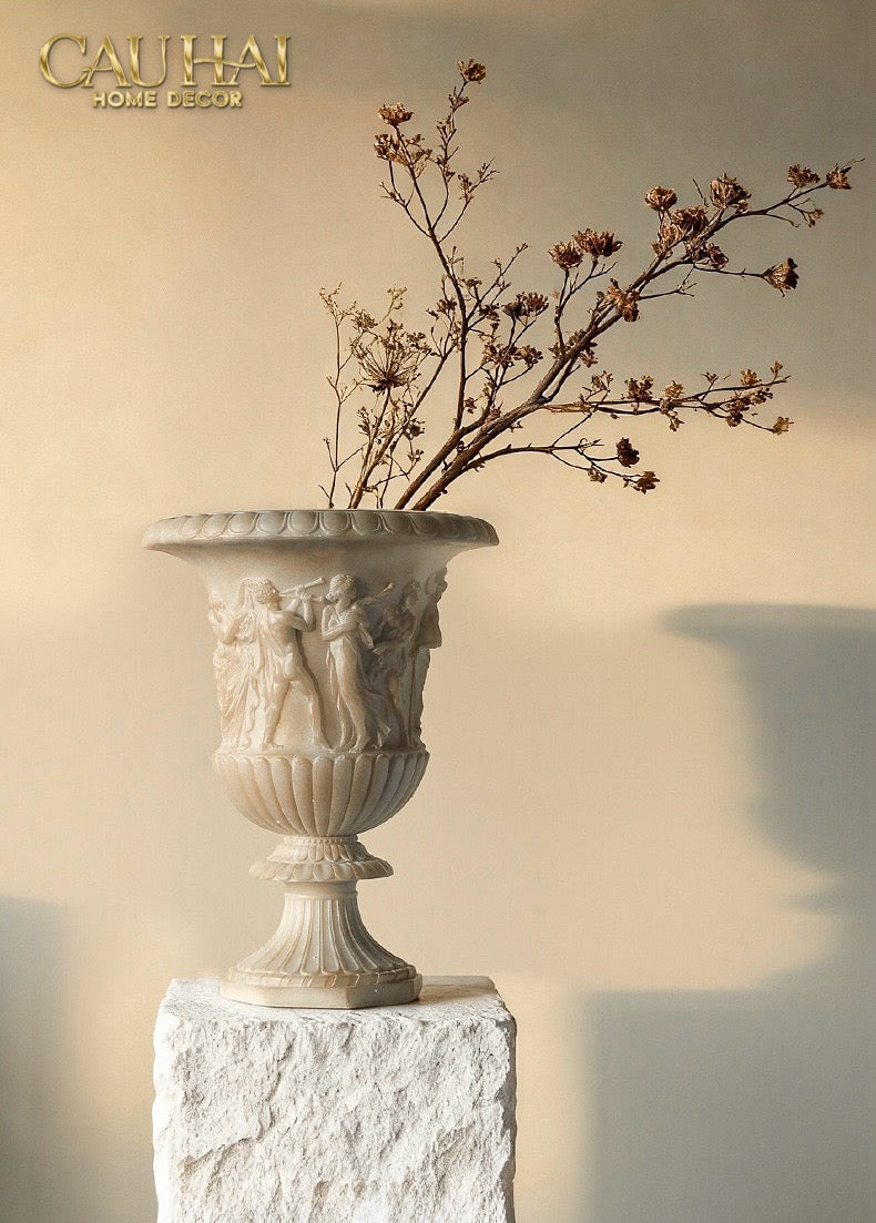 Maison Couture - Bình Phù Điêu Amphora Des Dieux Dionysien - Patrimoine H47-CẬU HAI HOME DECOR
