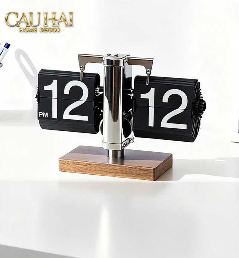 Đồng Hồ Lật & Đèn Ngủ Zénith Retro Clock & Lamp-CẬU HAI HOME DECOR