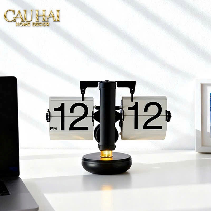 Đồng Hồ Lật & Đèn Ngủ Zénith Retro Clock & Lamp-CẬU HAI HOME DECOR