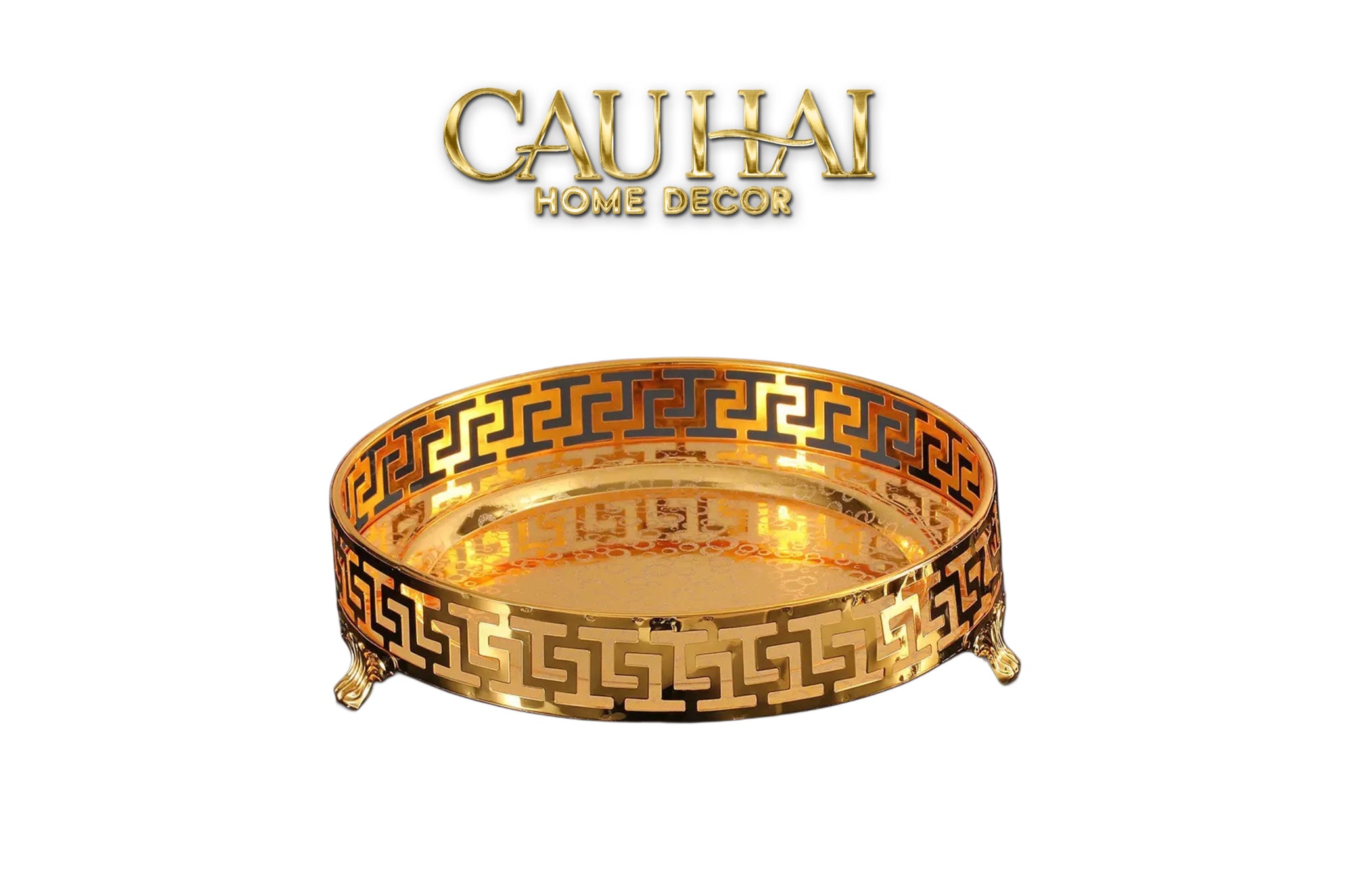 KHAY TRÒN BABYLON PERSIAN GREEK KEY D25