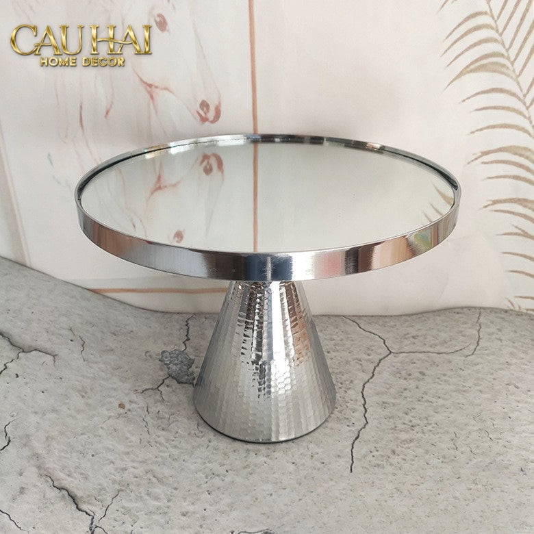 KHAY GƯƠNG TRÒN GOLD LUXOR PEDESTAL H13/15-CẬU HAI HOME DECOR