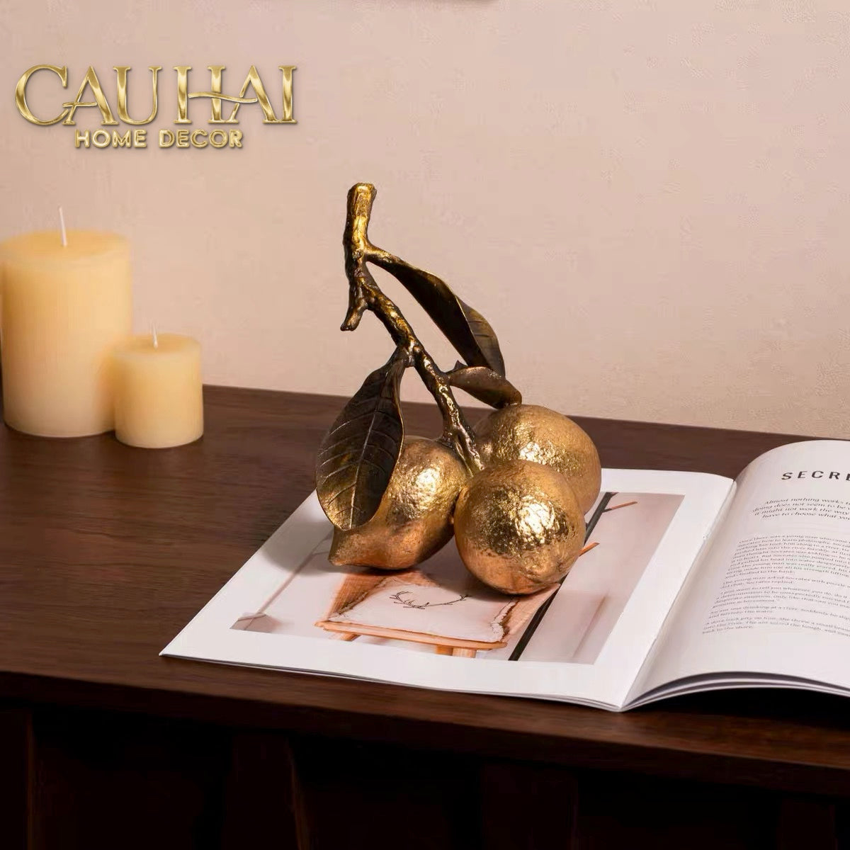 Tượng Chùm Chanh Mạ Vàng — Vermeil Citron Trois