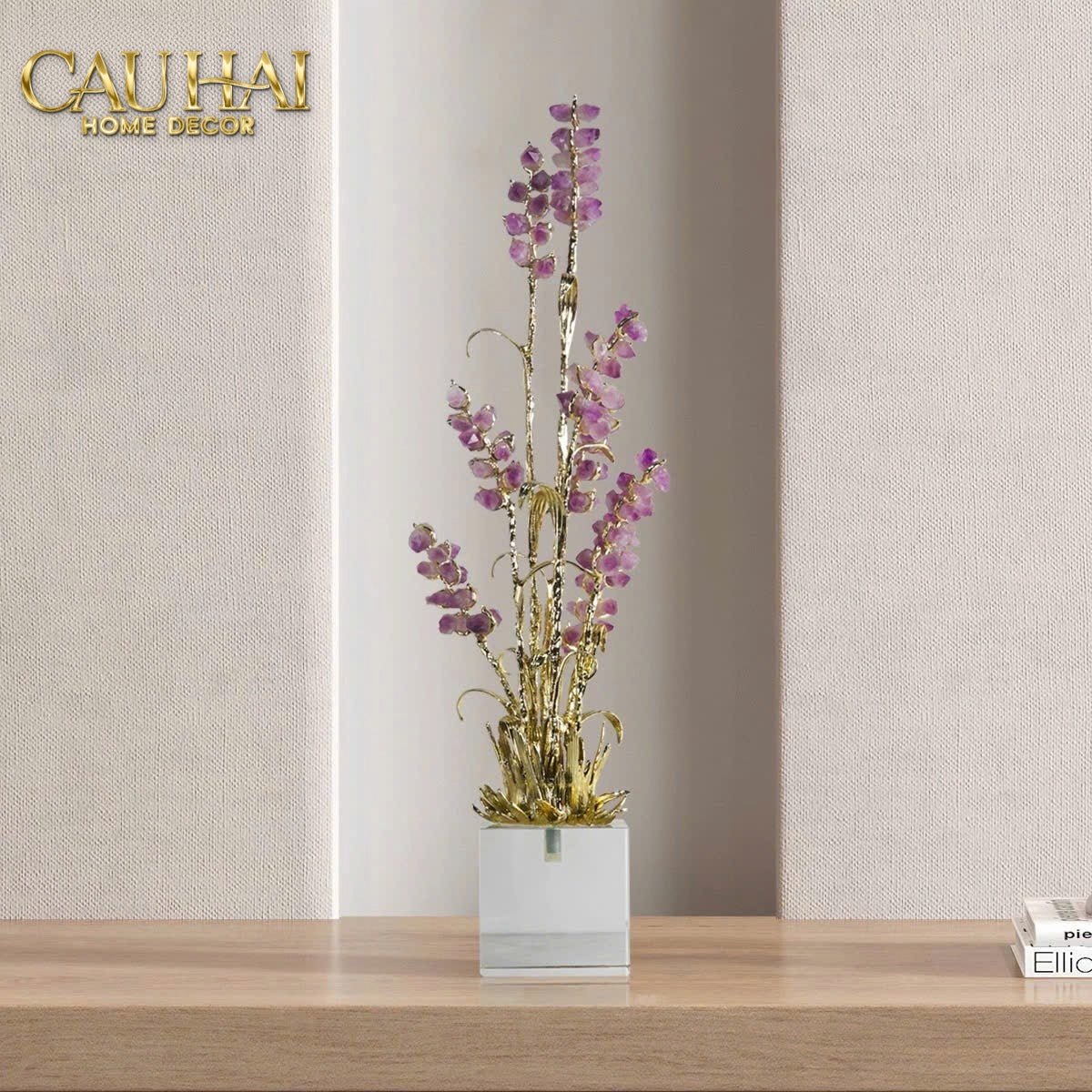 Home Couture - Tượng Lúa Mì Brasson Épi Doré Améthyste Première Galerie-CẬU HAI HOME DECOR