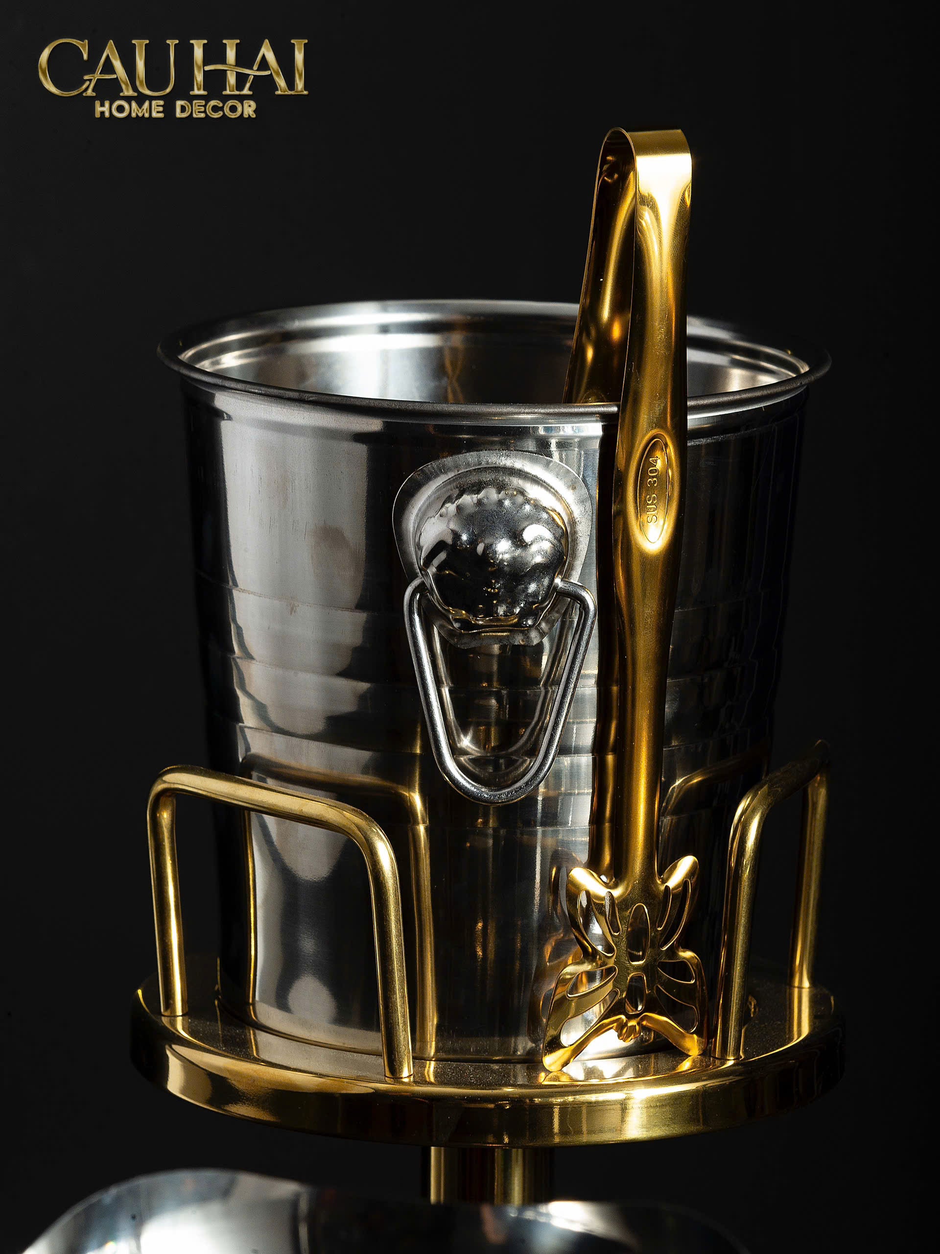 XÔ ĐÁ ROYAL BEAST SILVER ICE BUCKET-CẬU HAI HOME DECOR