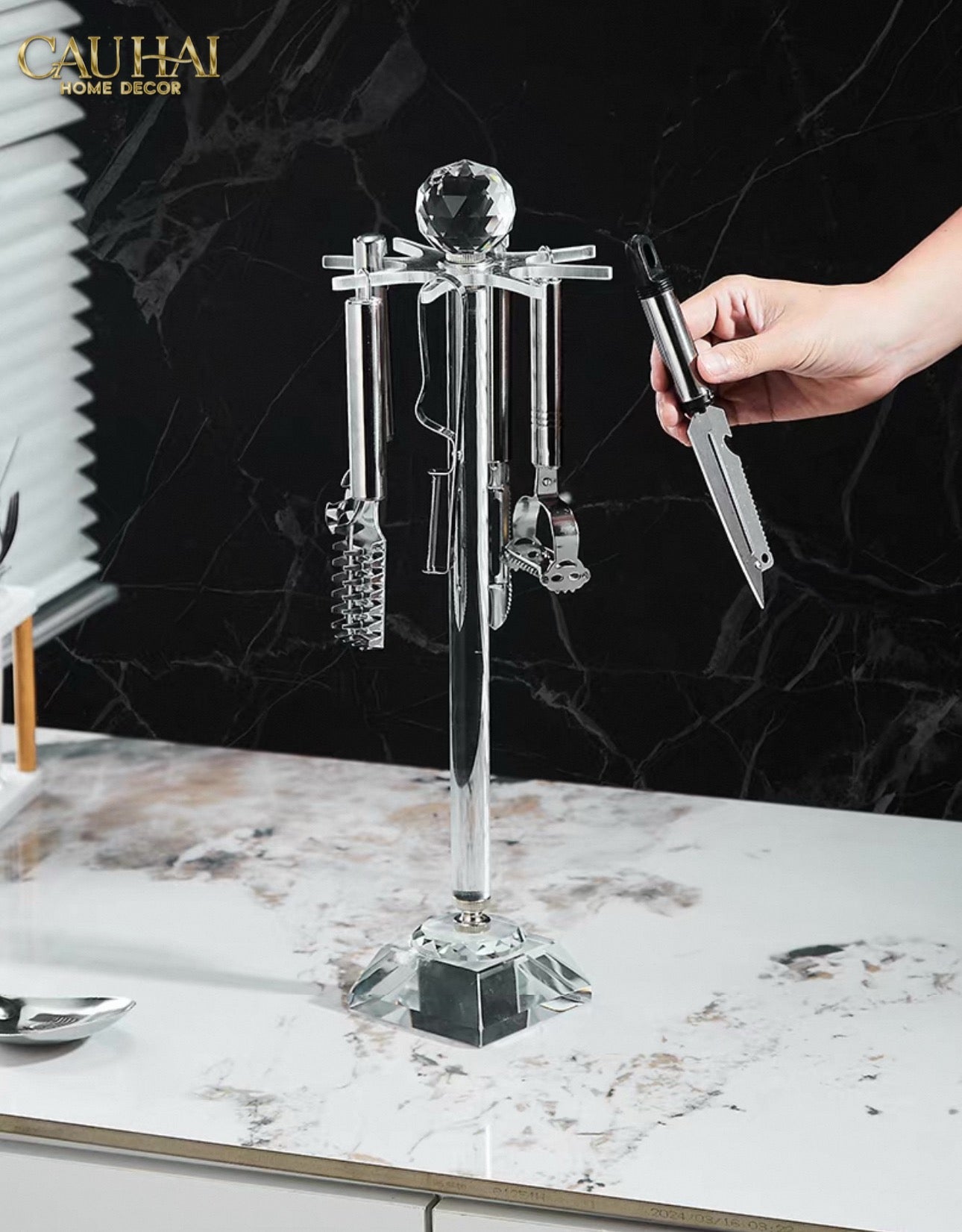 GIÁ TREO PHA LÊ  KITCHENWARE - UTENSILS CRYSTAL HOLDER H44