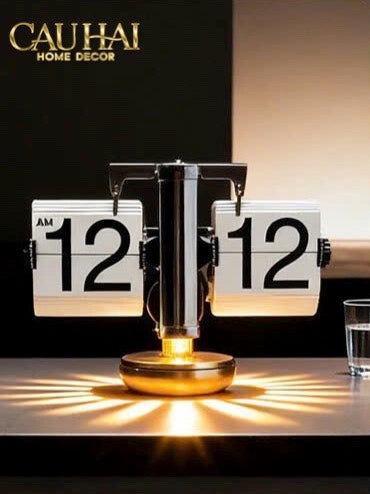 Đồng Hồ Lật & Đèn Ngủ Zénith Retro Clock & Lamp-CẬU HAI HOME DECOR