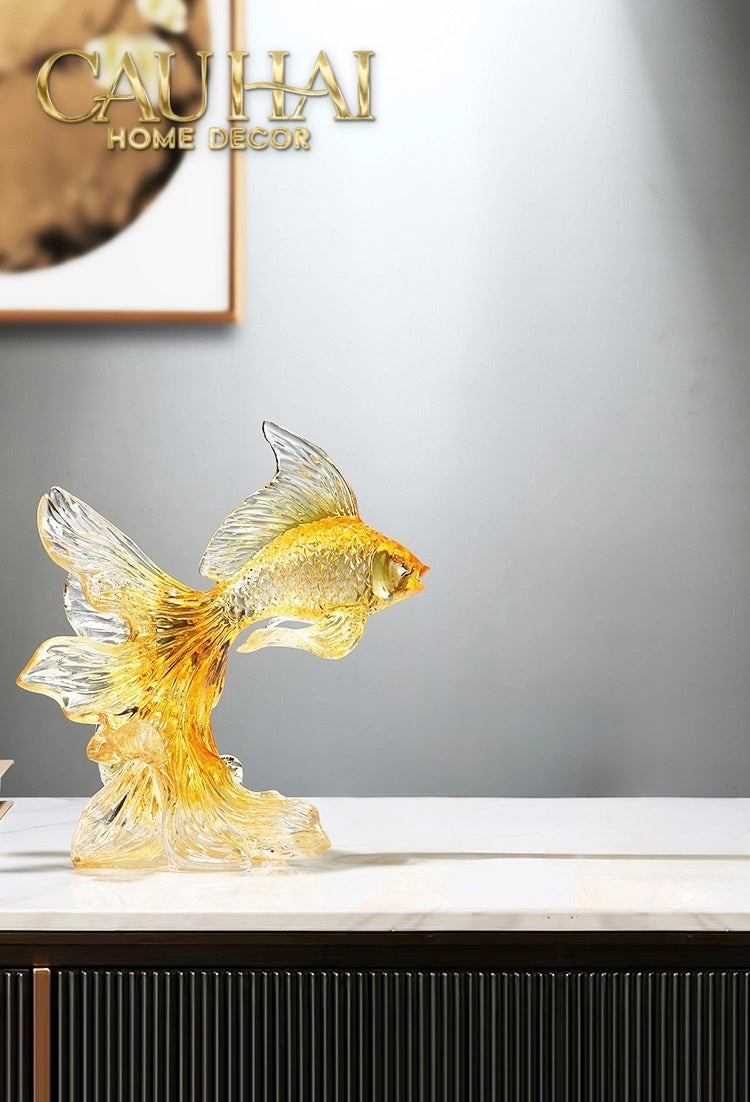 Set Tượng Resin Song Ngư Vượng Phát – Rubis Élégance