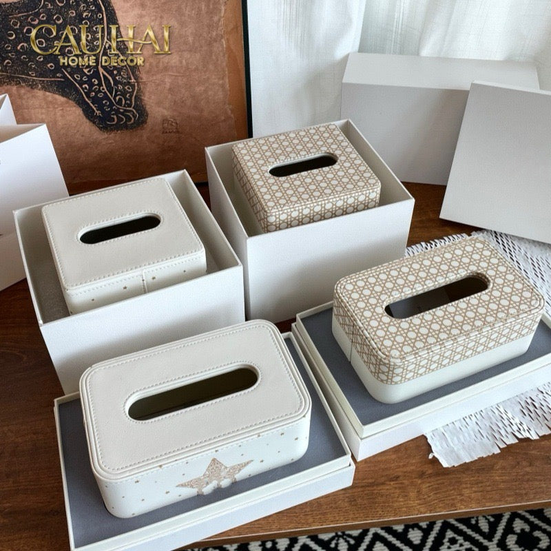 Maison Couture -  Hộp Khăn Giấy Haute Leather D'Ivoire D Class Atélier  13x20x12