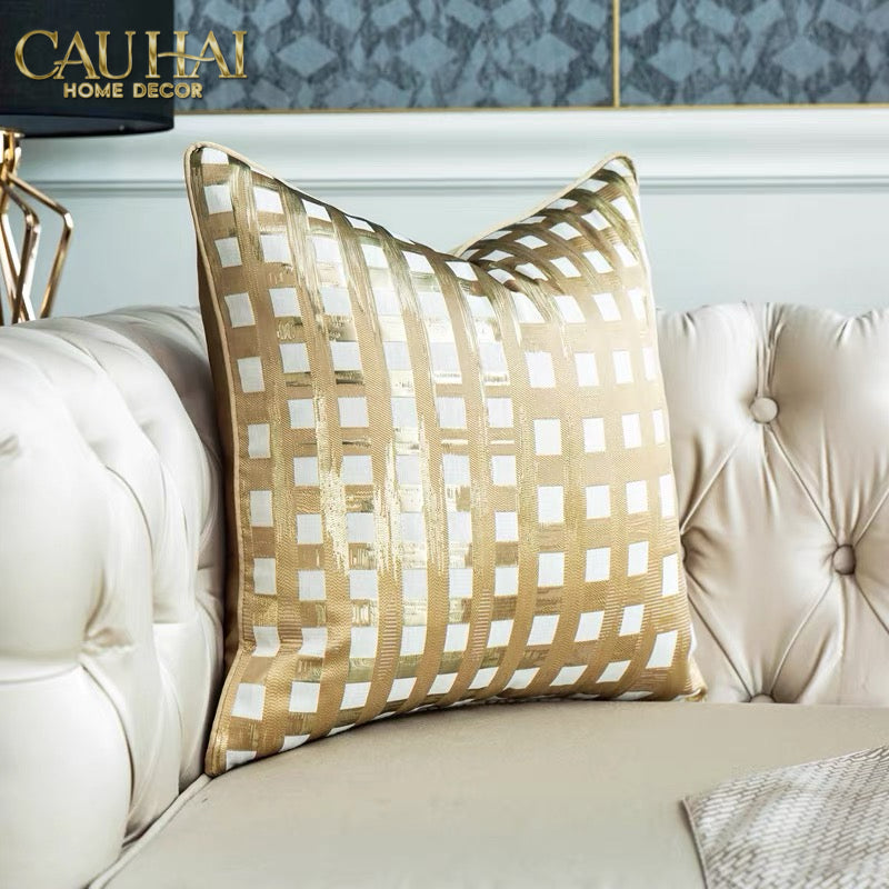 Vỏ Gối Lụa Jacquard Fence 50