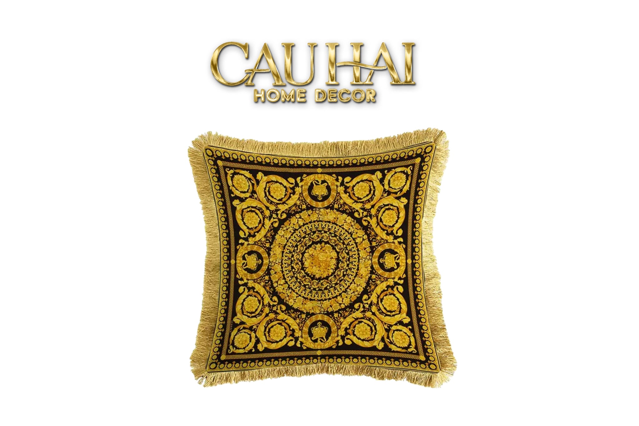 Vỏ Gối VS Allure Velour - Crete de Fleur Signature Gold.