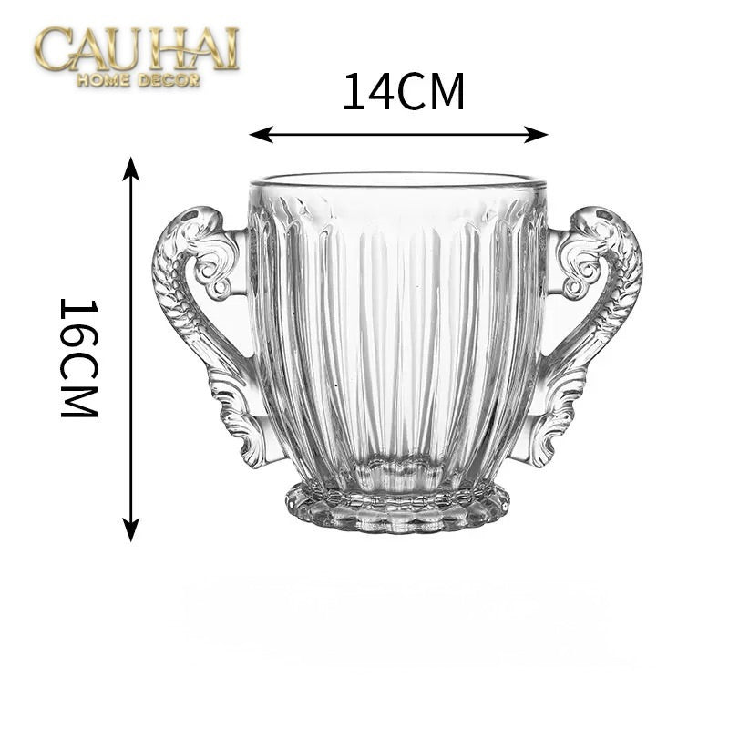 Xô Đá Thuỷ Tinh Trophy Goblet Clear