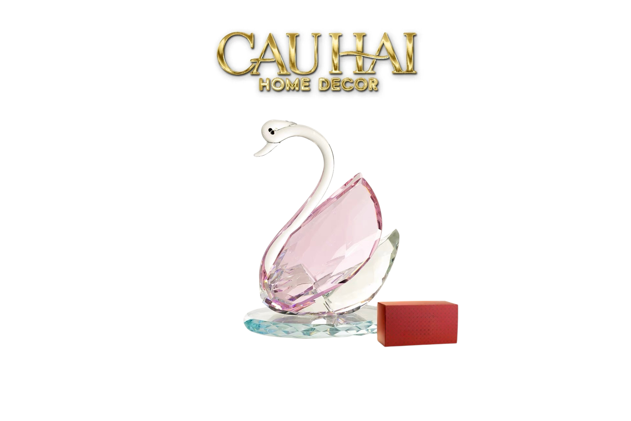 Maison Couture - High-End Crystal Swan Wine Holder Critalleries Divinity Swan Wine Holder 20x28
