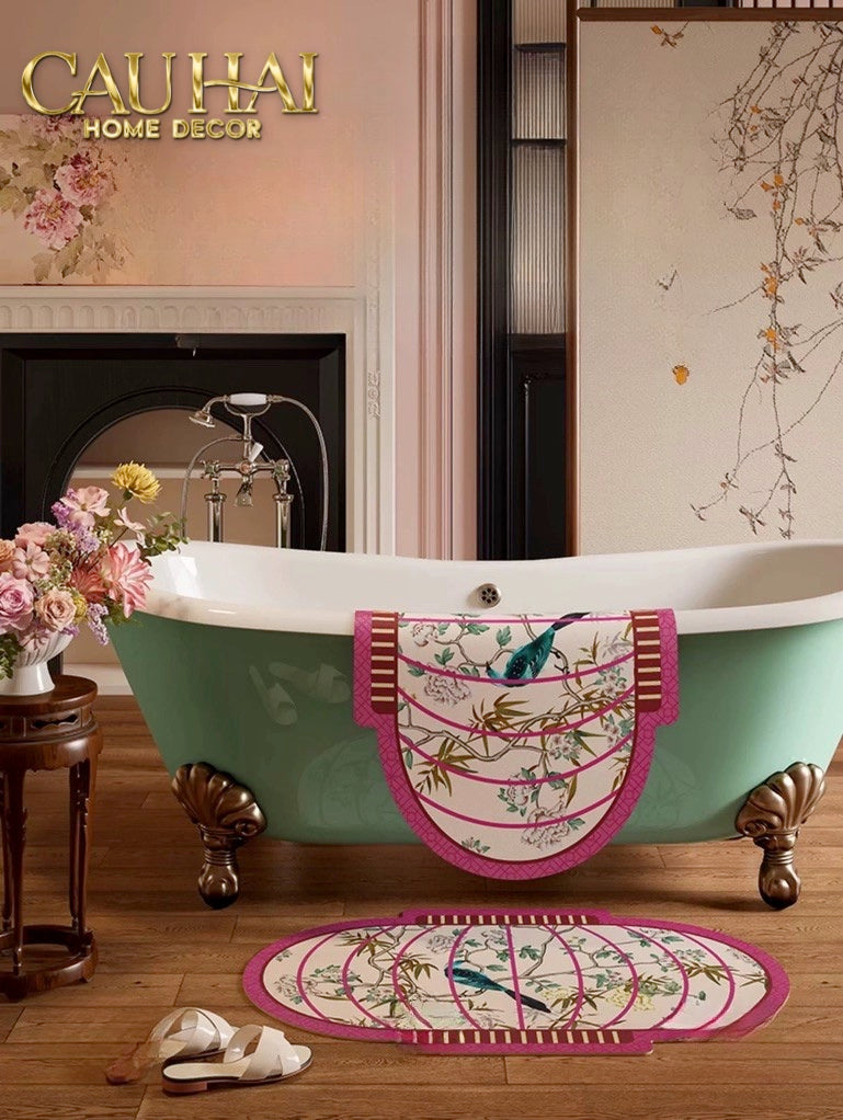 THẢM CỬA MICROFIBER 50X80 - DYNASTY SPRING BIRDCAGE-CẬU HAI HOME DECOR