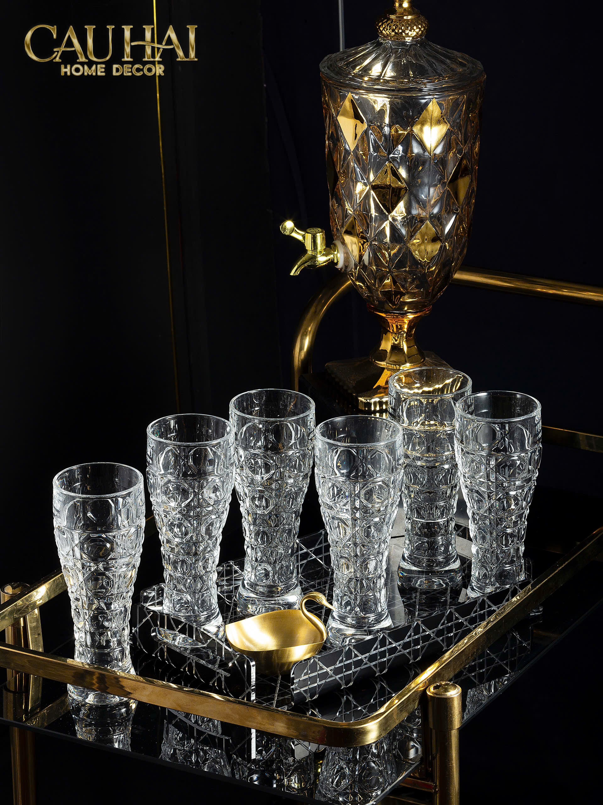 SET 6 LY CRYSTAL CUT - CANNAGE HIGHBALL 500ML-CẬU HAI HOME DECOR