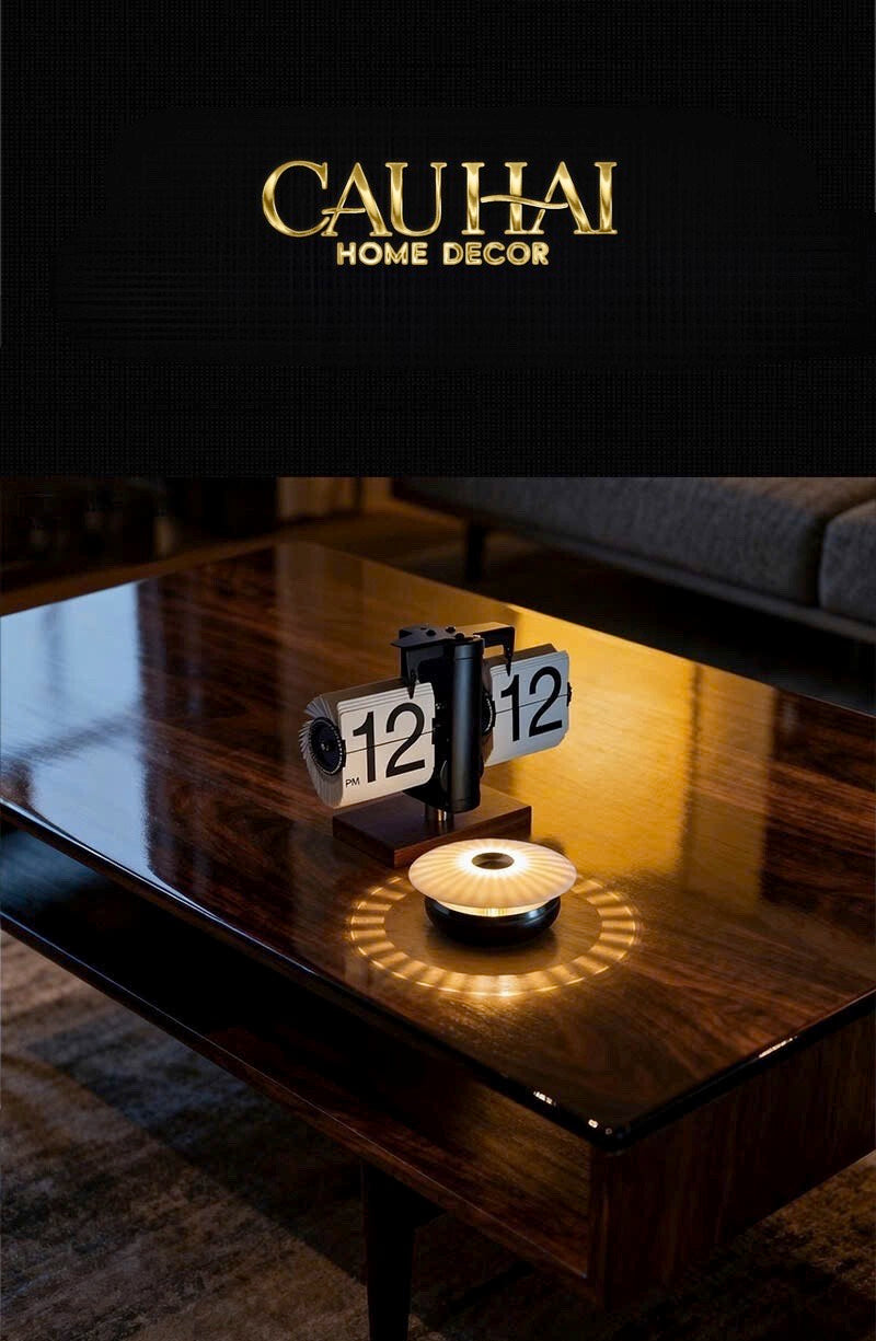 Đồng Hồ Lật & Đèn Ngủ Zénith Retro Clock & Lamp-CẬU HAI HOME DECOR