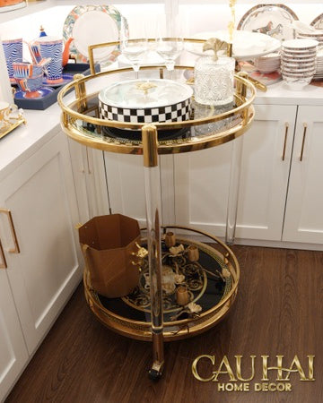 Maison Couture - Xe Đẩy Quầy Bar Royale Oracle Lusso Bar Cart 50x50x90-XE ĐẨY BAR-CẬU HAI HOME DECOR