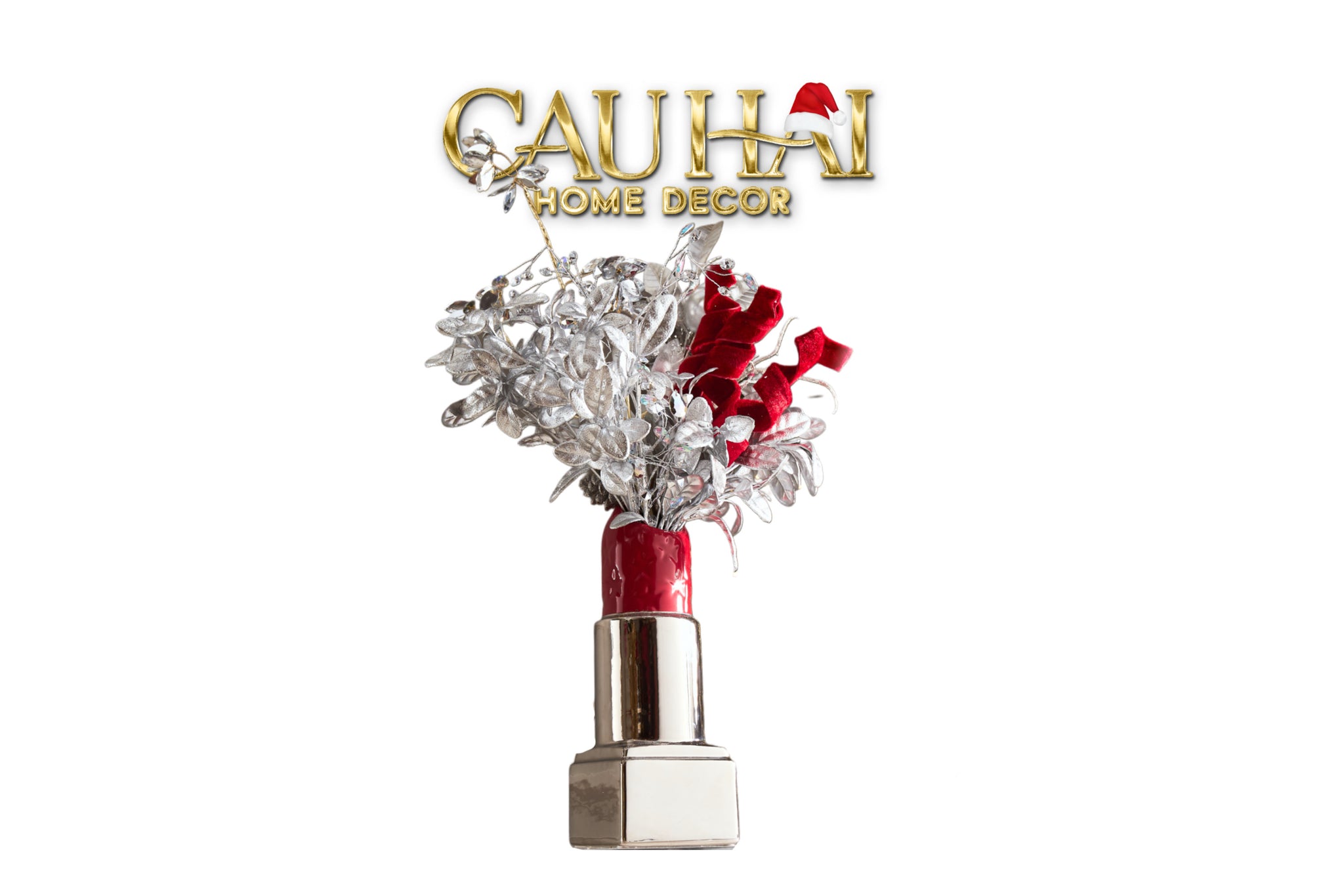 Fêtes Couture - Set Bình Và Hoa D.O Rouge Platinum Velvet-CẬU HAI HOME DECOR