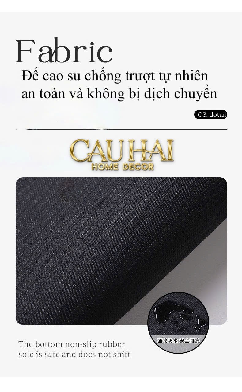 Thảm Ngăn Bụi 50X80 Brun Demi Lune Bienvenue-CẬU HAI HOME DECOR