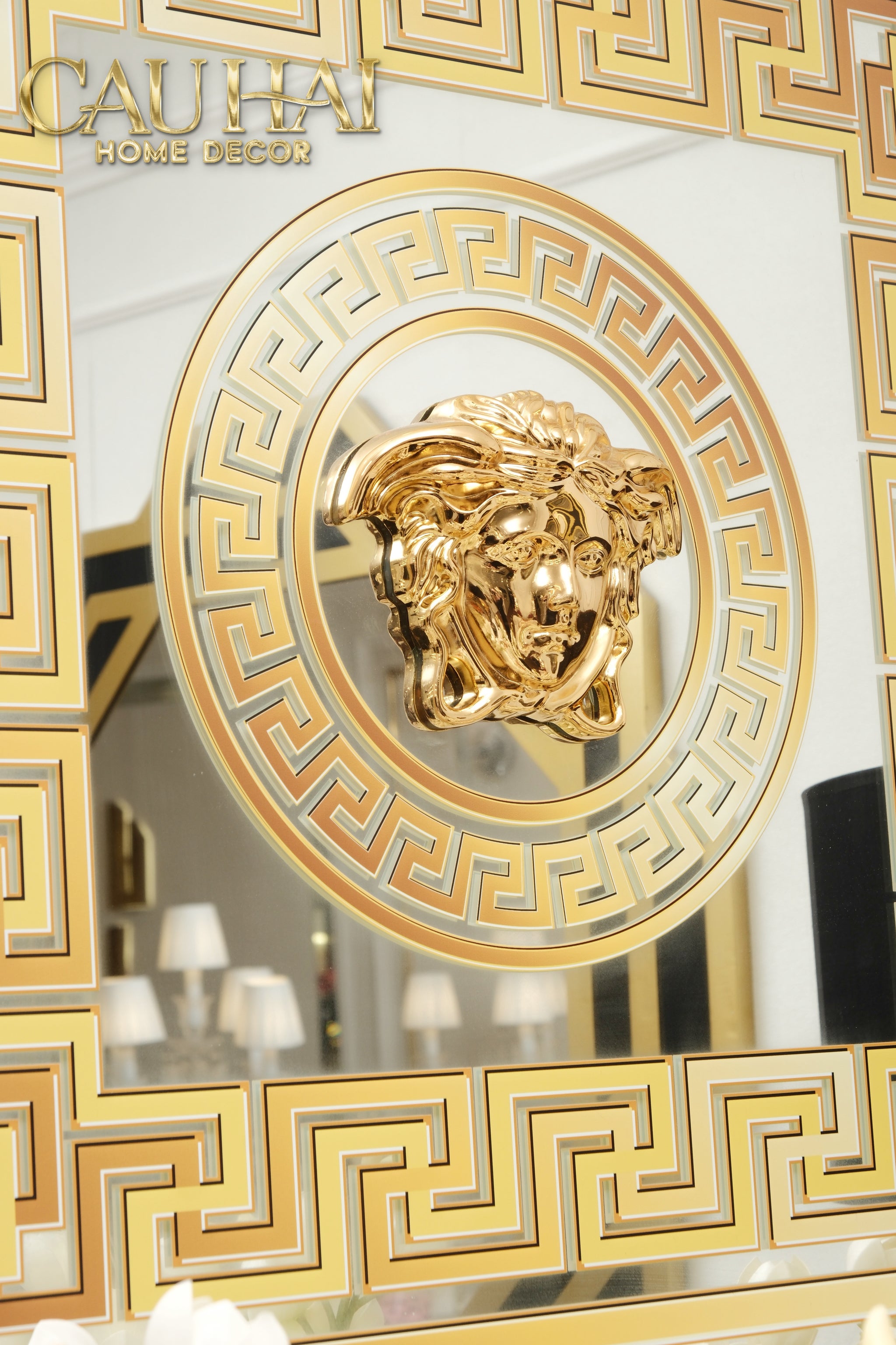 Tranh Gương Miroir Haute Joaillerie -  Palazzo Greca UV Medusa Iconic 90x90