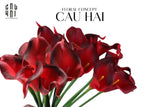 SET 5 CÀNH CALLA LILY FLAME / SKY BLUE-CẬU HAI HOME DECOR