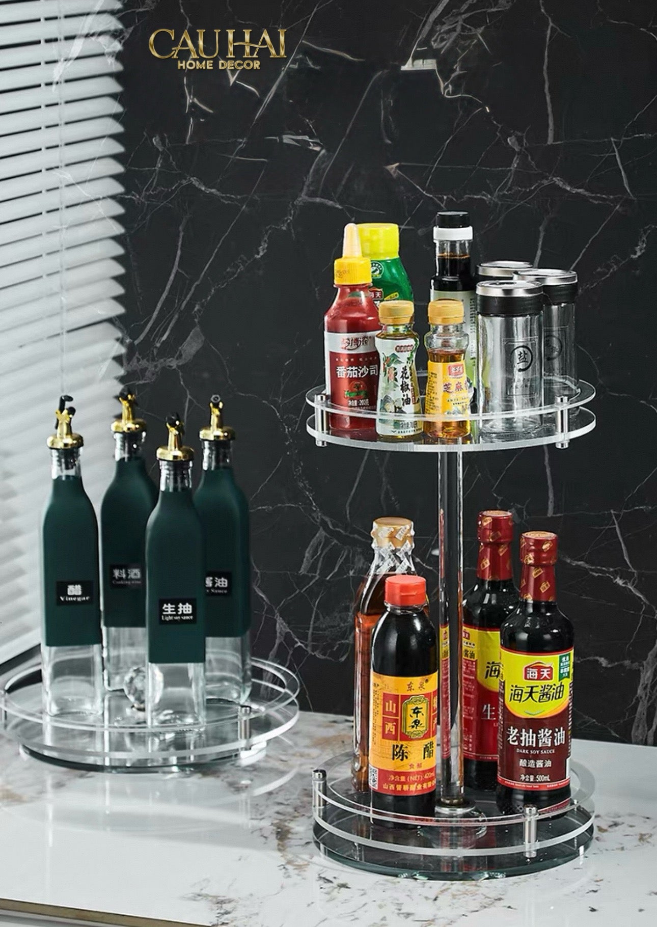 Kệ Pha Lê Đa Năng Rotating 360 Glorious Tornado H41-CẬU HAI HOME DECOR