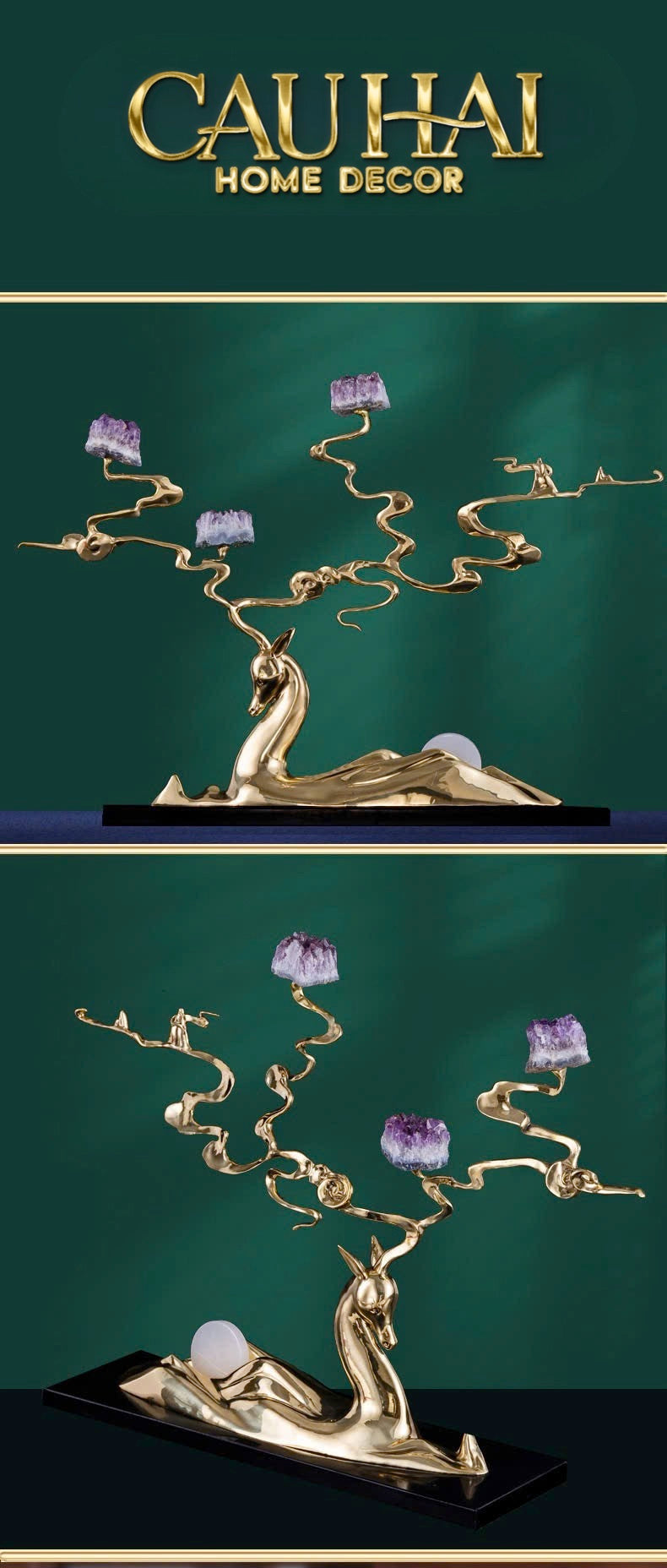 Home Couture - Tượng Lúa Mì Brasson Épi Doré Améthyste Première Galerie-CẬU HAI HOME DECOR